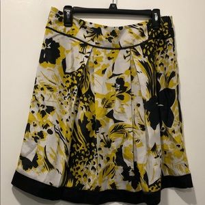 Black and yellow floral skirt